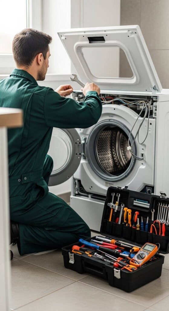Washing Machine by human