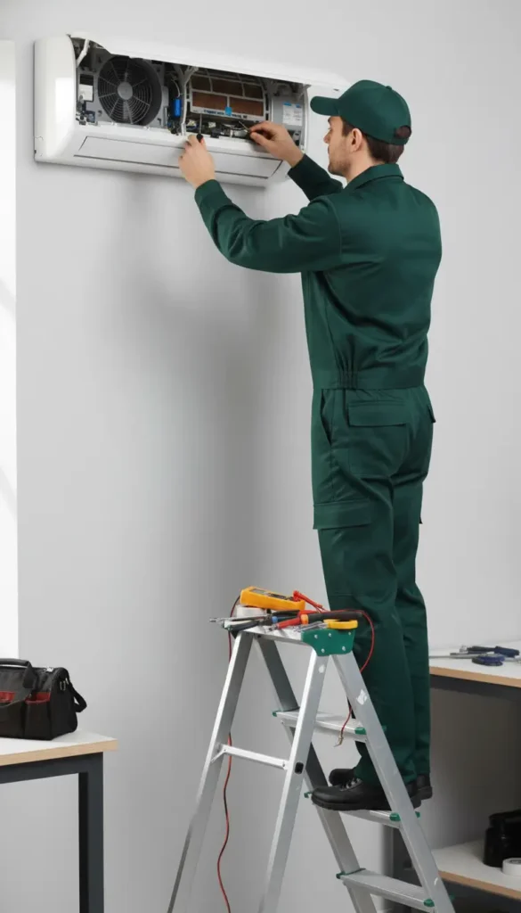 repairing air conditioner